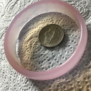 pink jade jadeite bangle for pre teens wrist